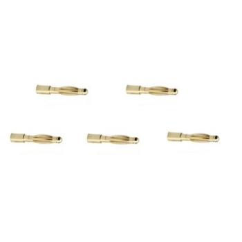 Confezione 5 contatti dorati 2mm maschio